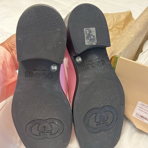 Gucci Interlocking G Leather loafers -sugar pink 391/2 pre own - Picture 16 of 16